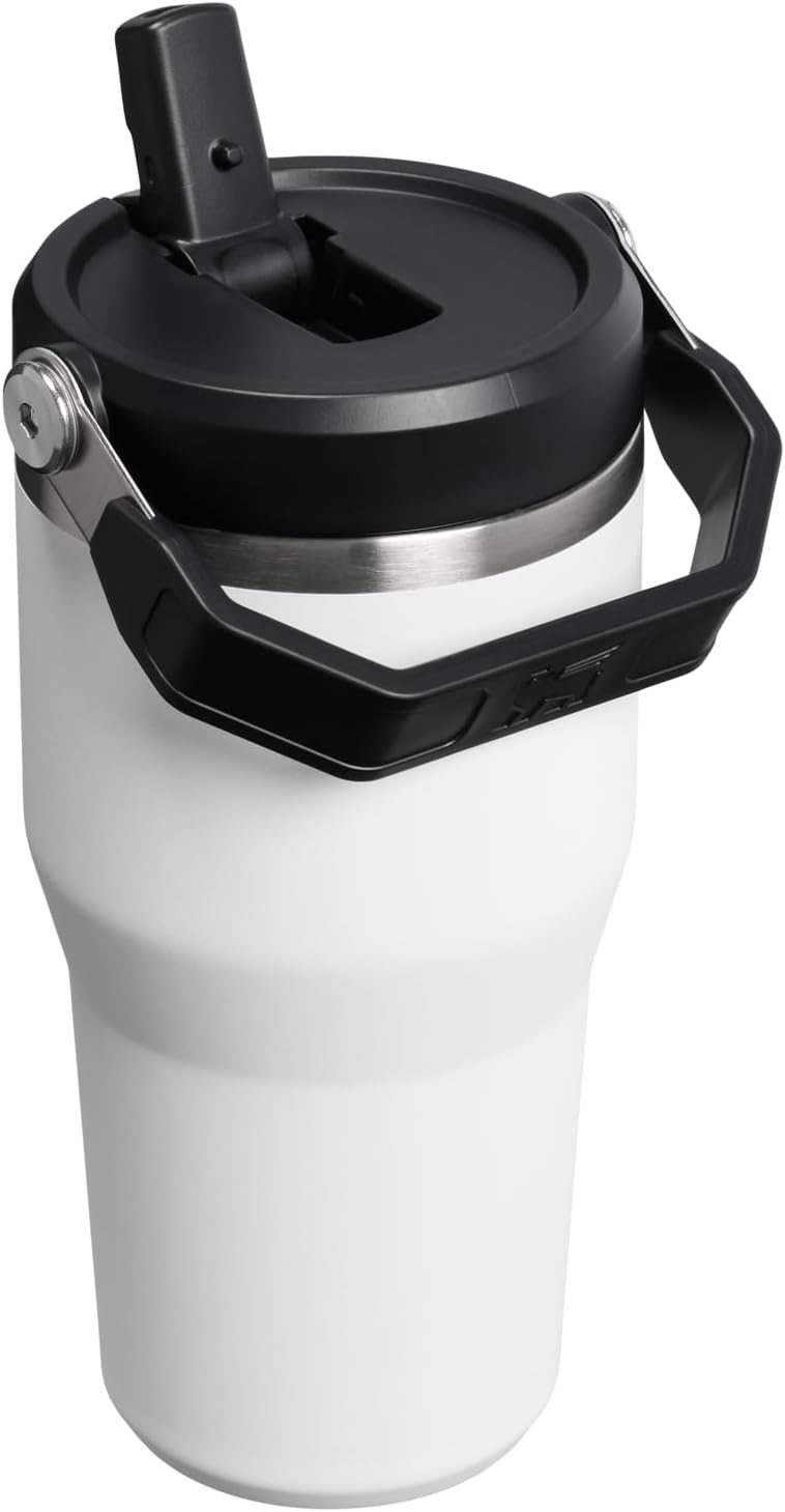 STANLEY IceFlow 2.0 Tumbler - 20 oz Insulated Water Bottle with Flip Straw & Handle | BPA-Free | Chalk