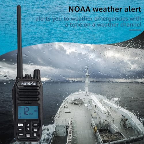Marine VHF Radio 5W Waterproof Floating Handheld with Noise Cancellation
