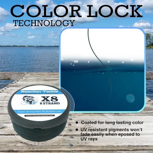 Reaction Tackle Braided Fishing Line - Pro Grade Power for Saltwater & Freshwater Fishing - High Visibility Braid