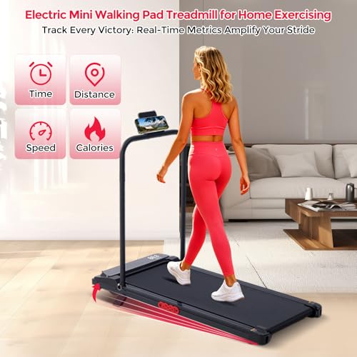 Potupus V300-DYV Portable Treadmill with Incline & Removable Handle for Home & Office