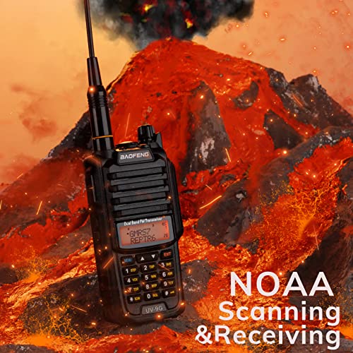 BAOFENG UV-9G GMRS Handheld Radio Waterproof Walkie Talkies 2 Pack + 15.5-Inch Antenna Cable