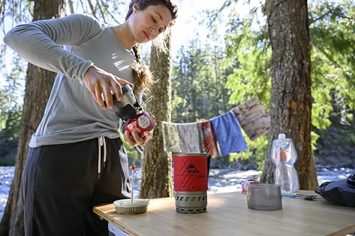 MSR WindBurner Personal Windproof Camping Stove System with Red Cozy