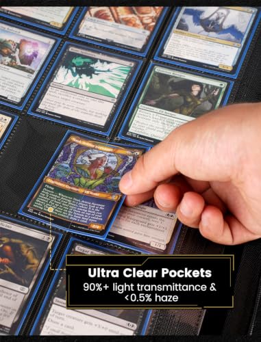 Dark Gray XL+ 20-Pocket Zipper Card Binder for 2400 Trading Cards