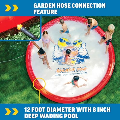 12 Ft Diameter Giant Splash Pad for Kids Water Play - Portable & Durable