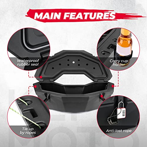 Kemimoto X3 Bed Storage Box for Can-Am Maverick X3 & Outlander, Waterproof Cargo Trunk