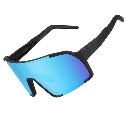 BangLong Cycling Sunglasses for Men Women, UV400 Protection Sports Sun Glasses for Baseball Running Bike Cycling Driving, Black