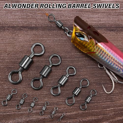 Heavy Duty Stainless Steel Fishing Swivels 77LB 100 Pack - Saltwater & Freshwater Tackle
