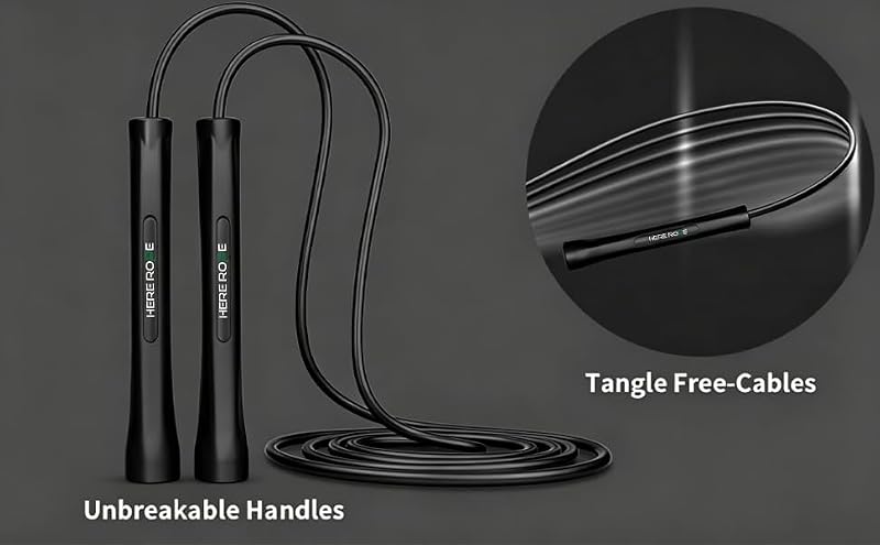 2-Pack 5mm PVC Jump Rope for Indoor & Outdoor Fitness Training - Tangle-Free & Adjustable