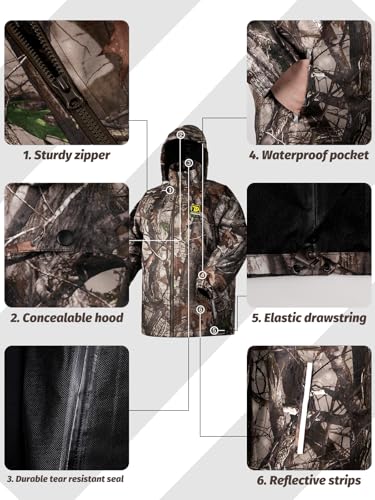 Trudave Waterproof Rain Suit for Men & Women Next G2 Large - Breathable Lightweight Hydrolock Rain Gear 2-Piece Set