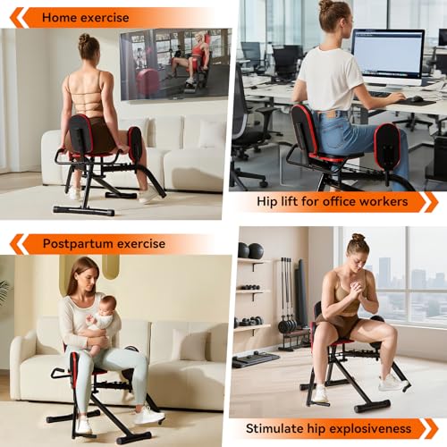 Ergolife Hip Abductor Machine for Home Gym - Glute & Thigh Exercise Equipment