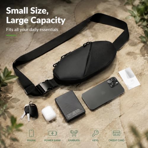 Water-Resistant Sling Bag Fanny Pack Crossbody Waist Pack for Men Women Hiking Travel
