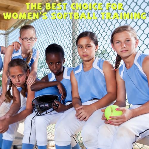 6/12 Pack 12-Inch Softballs for Practice and Training - Leather Cover, Unmarked, Yellow