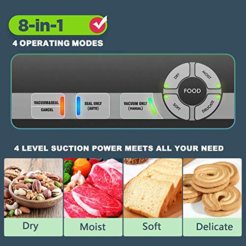 Potane Silver Vacuum Sealer Machine 8-in-1 Food Preservation System
