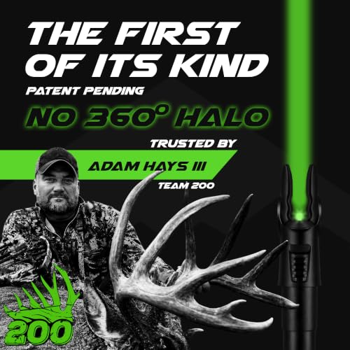 BLINDSIDE Lighted Arrow Nocks Green 6 Pack .166 G with 20+ Hour Battery Life