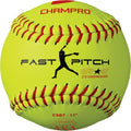 Champro ASA Softballs Pack of 12 - Optic Yellow, 11 Inch, .47 COR, 375 Compression, Red Stitch