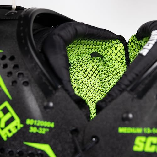 Schutt Y-Flex Youth Shoulder Pads Black/Neon Green X-Large Football Gear