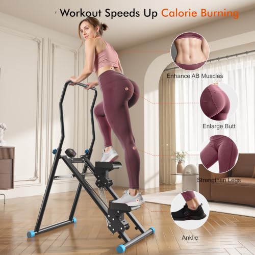 MOMODA Vertical Climber Stair Stepper for Home Workout - Blue