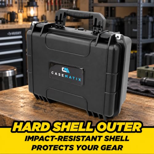 3-Pistol Waterproof Hard Case with Foam Insert, TSA Approved Gun Storage 16 Inch