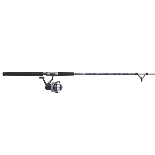 Shakespeare Tiger Surf Spinning Reel and Fishing Rod Combo with Bottom Float Rig, 9' 2-Piece Fishing Rod, Tubular Fiberglass Rod Blank Construction, Comfortable and Durable EVA Handle