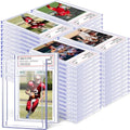 100 PCS Card Case Holder for Trading Cards Acrylic Slab Protectors with Label Slot - Homthy
