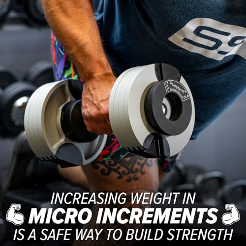 Magnetic Dumbbell Weights Pair 2.5 lb Microload for Strength Training
