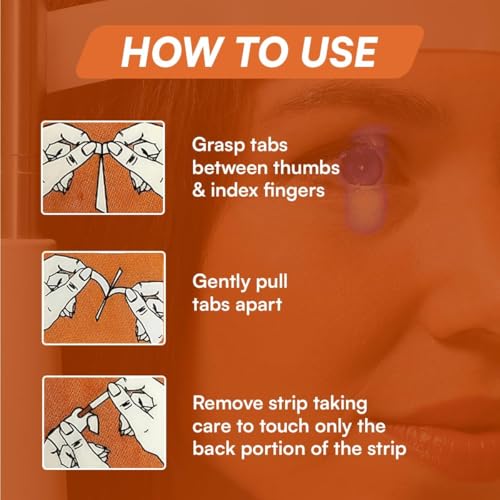 Ophthalmic Fluoro Touch Strips - 1200 Count with Peel-Open Packaging