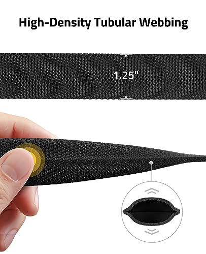 CVLIFE Two Point Rifle Sling with Quick Adjustment & Removable Widened Pad - Black