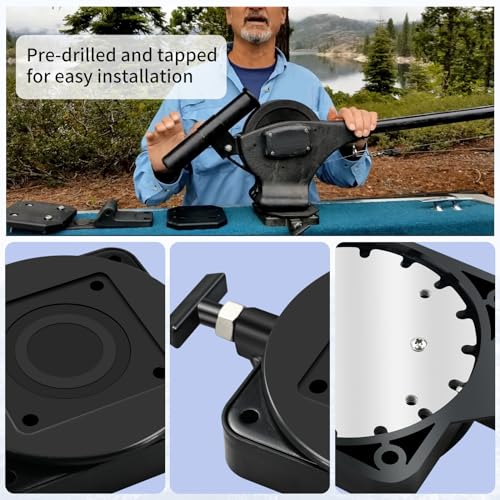 Low-Profile Swivel Base for Cannon Downrigger Fishing Equipment