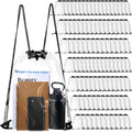 100 Pack Clear Drawstring Backpacks Bulk Stadium Approved Bags for Sports & Events - Black