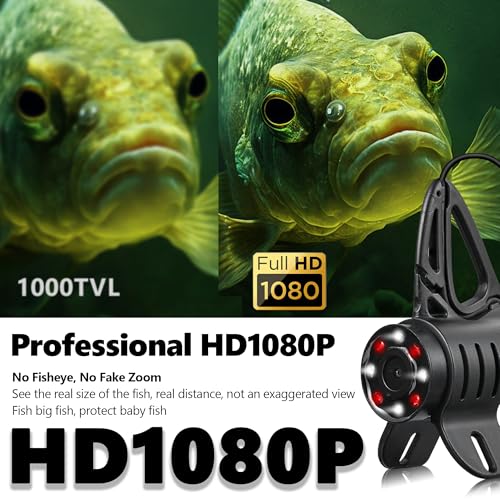 FishPRO HD 1080P Underwater Fishing Camera 7'' IPS Screen - Black, 10,000mAh Battery
