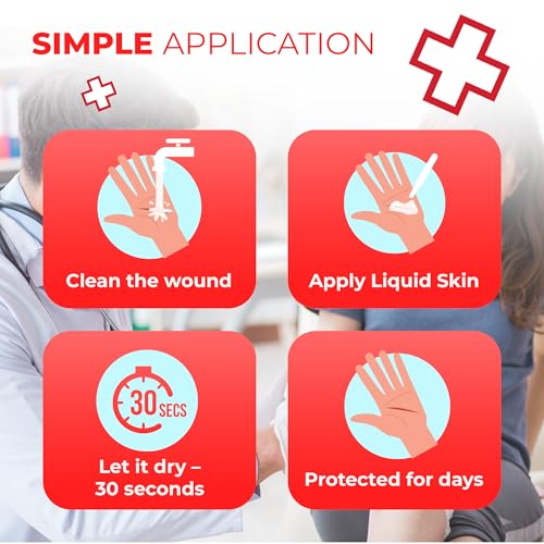 Liquid Bandage for Skin 20 Count Waterproof Wound Closure Flexible Skin Glue