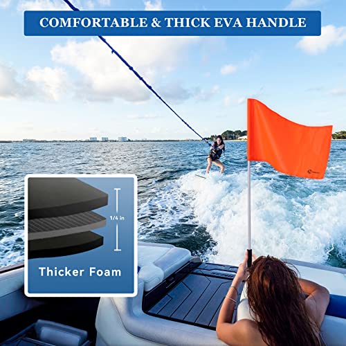 Water Ski Flag 48 Inch Safety Boat Flag for Watersports & Wakeboarding