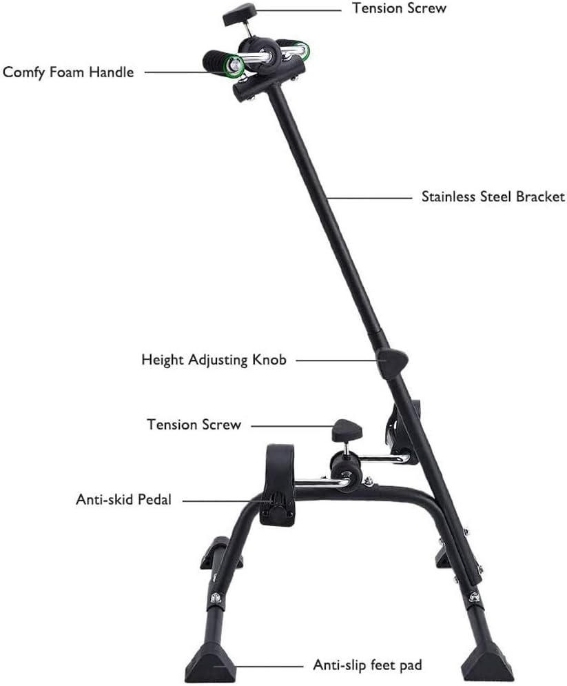 Skiennix Pedal Exerciser Bike - Adjustable Hand, Arm & Leg Fitness Equipment for Seniors | Total Body Workout