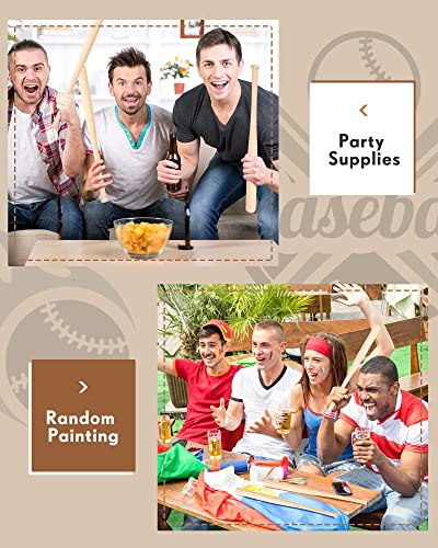 Mini Wooden Baseball Bats 18 Inch Unfinished Craft Set - 18 Pcs for DIY Sports & Party Favors (Variation 18)