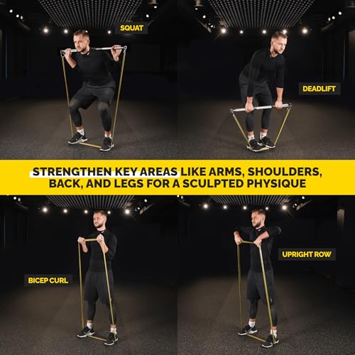 Green Resistance Bands Set with Handles for Workout & Pull Up Assistance - Tribe Lifting