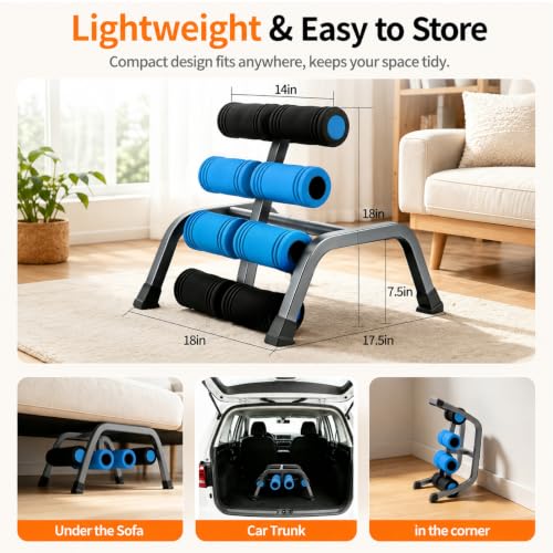 Mini Inversion Table for Spinal Decompression & Posture Correction - Blue