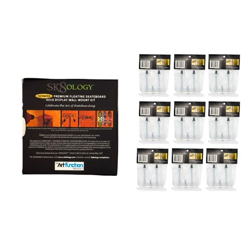 Sk8ology Skateboard Deck Display 10 Pc Kit Floating Wall Mount