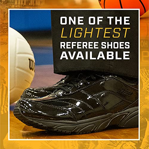 3N2 Reaction Men's Wide 11 Black Patent Leather Basketball Referee Shoes