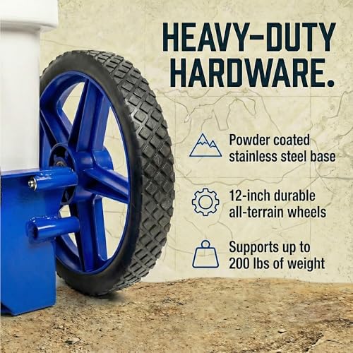 Heavy-Duty Cooler Wheel Kit for Yeti RTIC Igloo & Most Brands - Durable Adjustable Dolly with Wheels