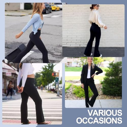 High-Waisted Leggings with Pockets for Women - Black, XX-Large, 3 Pack