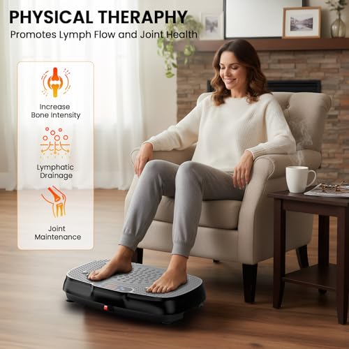 TISSCARE Silver Grey Vibration Plate Exercise Machine for Full-Body Workout & Fat Loss