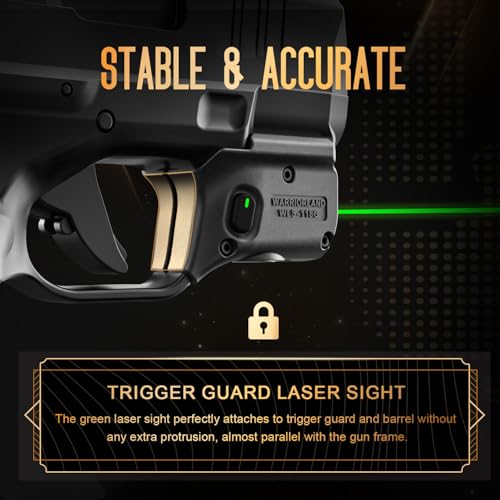 WARRIORLAND Green Laser Sight for Springfield Hellcat with IWB Holster, Power Indicator