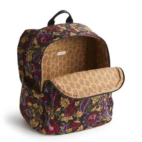 Vera Bradley Women's Premium Cotton Bancroft Backpack - Midnight Garden Paisley, One Size