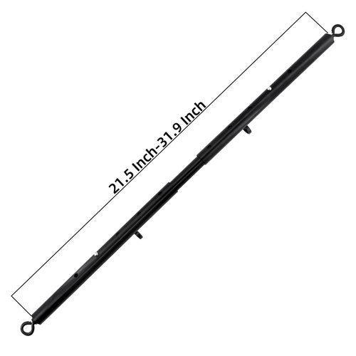 Spreader Bar Heavy Duty Stainless Steel Adjustable Bar with 4 pcs PU Cushioned Straps for Yoga, Pilates, Fitness Training, Home Gym Equipment and more. (Black+Black Magical Tape)