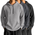 Men's Big and Tall Hoodies Pack Waffle Sweatshirts Casual Warm Pullover