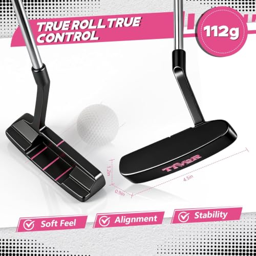Golf Clubs Set for Men Women Right Hand Pink - 7-Piece Complete Golf Set