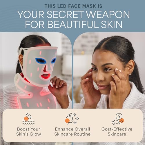 White LifePro Revitaglow Red Light Therapy Mask - Triple Chip LED Face Mask