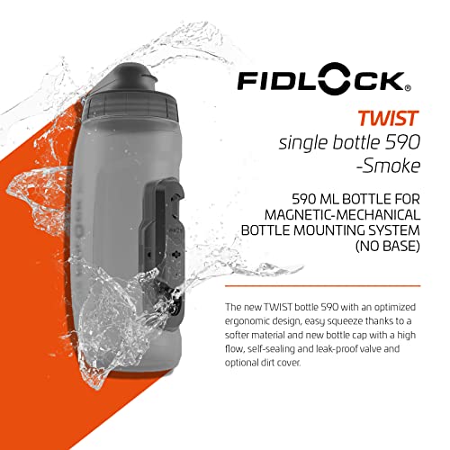 Fidlock Twist 590ml Bike Water Bottle - Smoke / 20oz Hydration