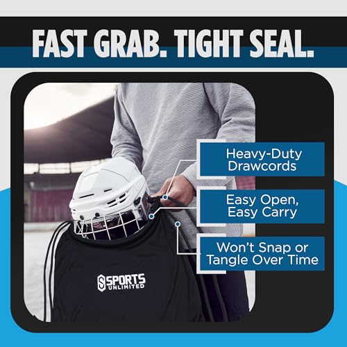 Sports Unlimited Football Helmet Bag Black - Helmet Storage for Football, Hockey, Ski & Snowboard Helmets