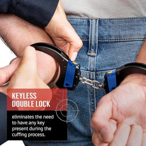 Grey ASP Identifier Keyless Double-Lock Handcuffs with Chain - Forged Aluminum Frame